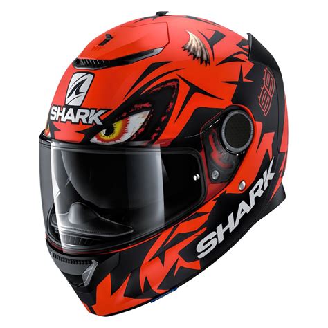 Shark Helmets® HE3460DRKRM - Spartan Lorenzo Matte Austrian GP Medium Red/Black Full Face Helmet ...