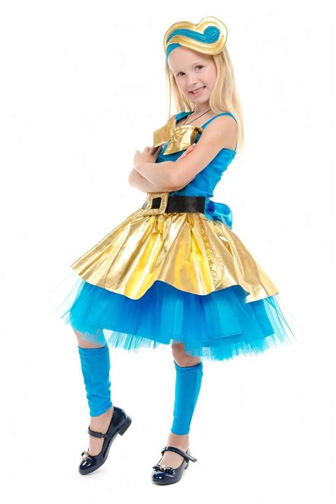 Golden doll LoL girl tutu costume Christmas LoL tutu costume Kids Christmas doll theme party ...