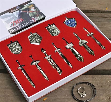 The Legend of Zelda Weapons Link Swords 11pcs/set Keychains Necklace ...