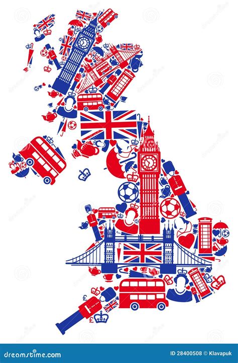 Wielka Brytania mapa ilustracja wektor. Ilustracja złożonej z london - 28400508