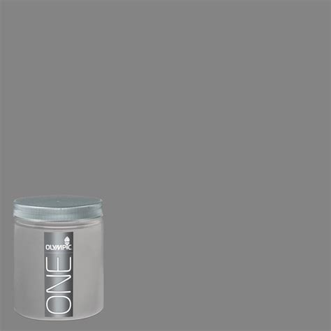 Olympic 8-oz Dover Gray Interior Satin Paint Sample at Lowes.com