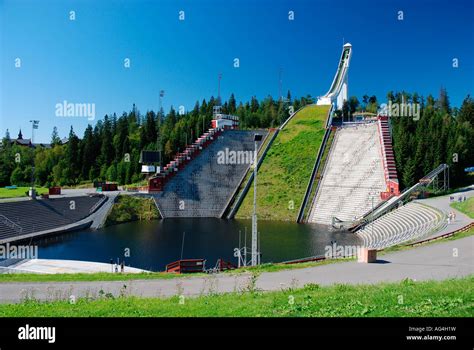 Holmenkollen Ski Jump in summer, Oslo, Norway Stock Photo - Alamy