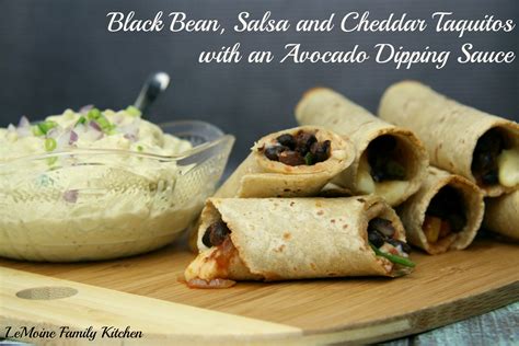 Foodista | Recipes, Cooking Tips, and Food News | Black Bean, Salsa and Cheddar Taquitos with an ...