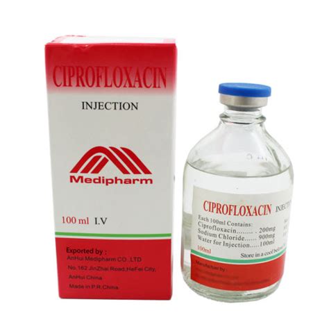 China Ciprofloxacin Lactate Injection, 100ml, IV, 1′s/Box - China Ciprofloxacin Lactate ...