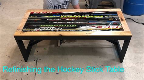 Refinishing the Hockey Stick Table (pt. 4) - YouTube