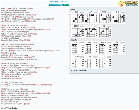 Chord: Lost Without You - Hanson - tab, song lyric, sheet, guitar ...