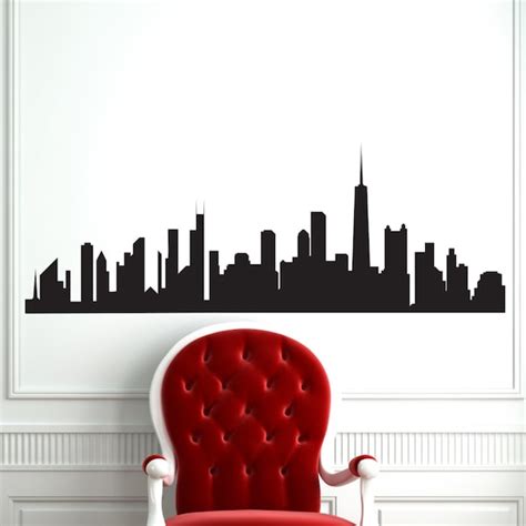 Skyline Wall Decal - Etsy