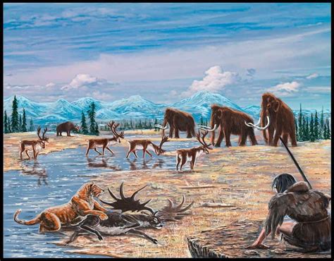 Alain Bénéteau - The Pleistocene about 50,000 years ago | Prehistoric animals, Extinct animals ...