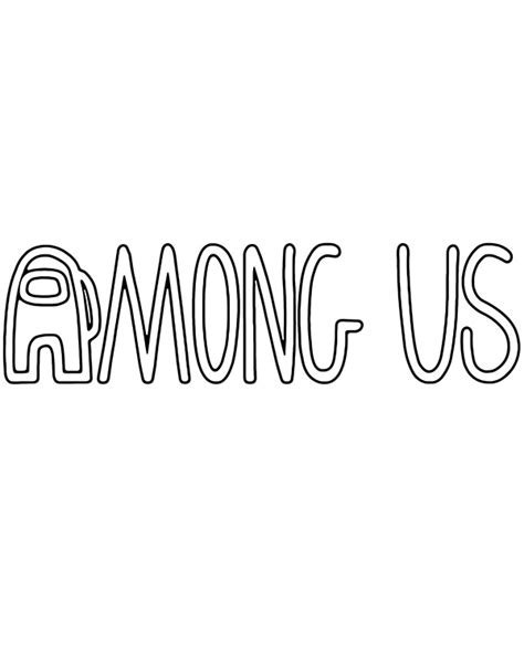 Among Us logo coloring page - Topcoloringpages.net