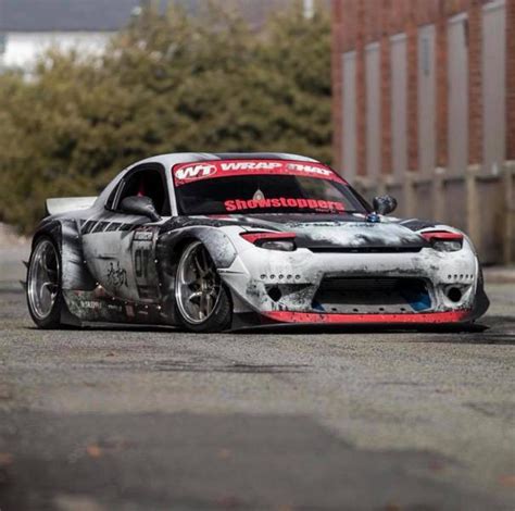 Without words - Rocket Bunny Mazda RX-7 with crazy foliation