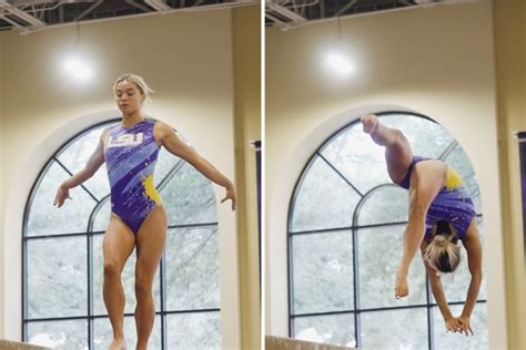 Olivia Dunne levels up her gymnastics skills in viral beam video