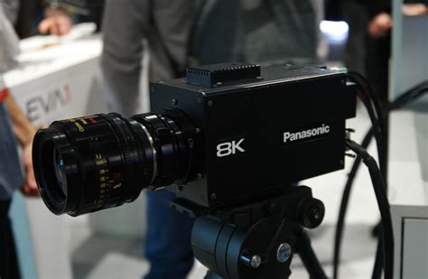 IBC Show - Panasonic 8K Organic Sensor Prototype Camera with On-chip ND and 16 stop dynamic ...