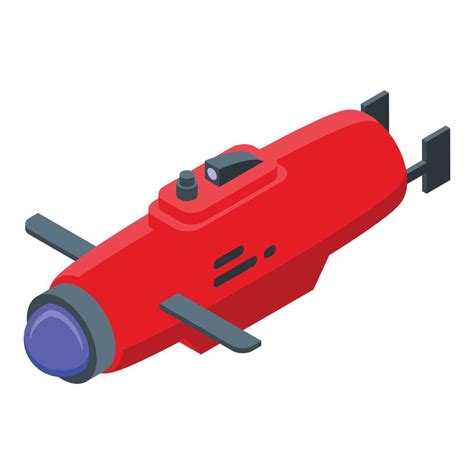 Red bathyscaphe icon, isometric style 15649613 Vector Art at Vecteezy