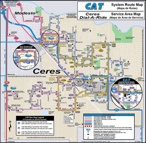 Ceres CA Transportation Map - Ceres • mappery