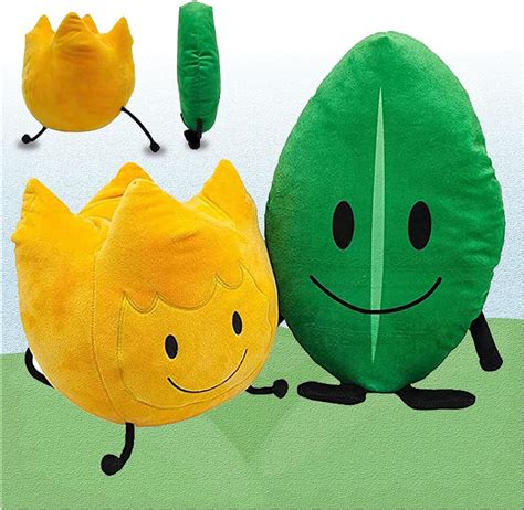 Buy 2PCS Leafy Plush Battle for Dream Island, Soft Battle for Dream Island Leafy and Firey Plush ...