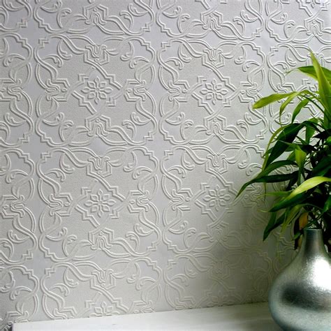 Brewster Home Fashions Maxwell Paintable Textured Vinyl Wallpaper | The ...