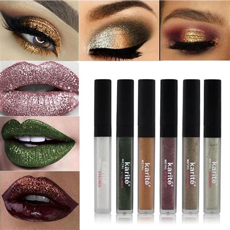 3PCS/SET Metallic Liquid Eyeshadow Glitter Liquid Shadows Long Lasting Waterproof Sparkling Eye ...