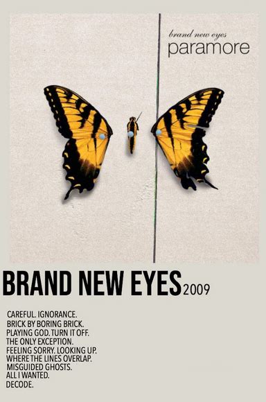 Brand New Eyes - Paramore Poster, Album Cover Art, Personalized Gift ...