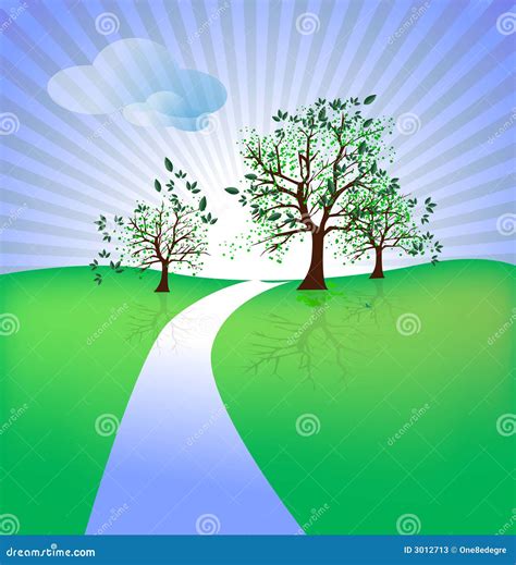 Winding path stock illustration. Illustration of road - 3012713