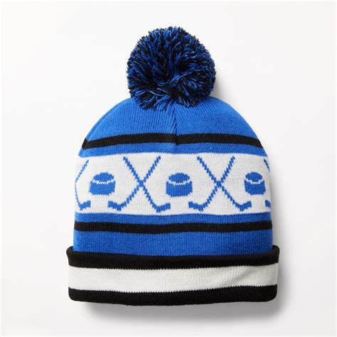 Blue & Black Pom-Pom Hat | Indigo