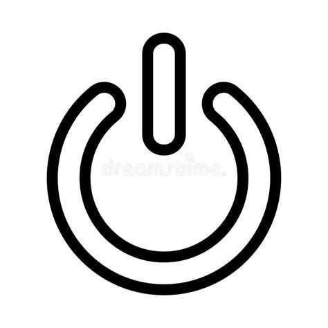 Shutdown Thin Line Vector Icon Stock Vector - Illustration of button, electric: 139569319