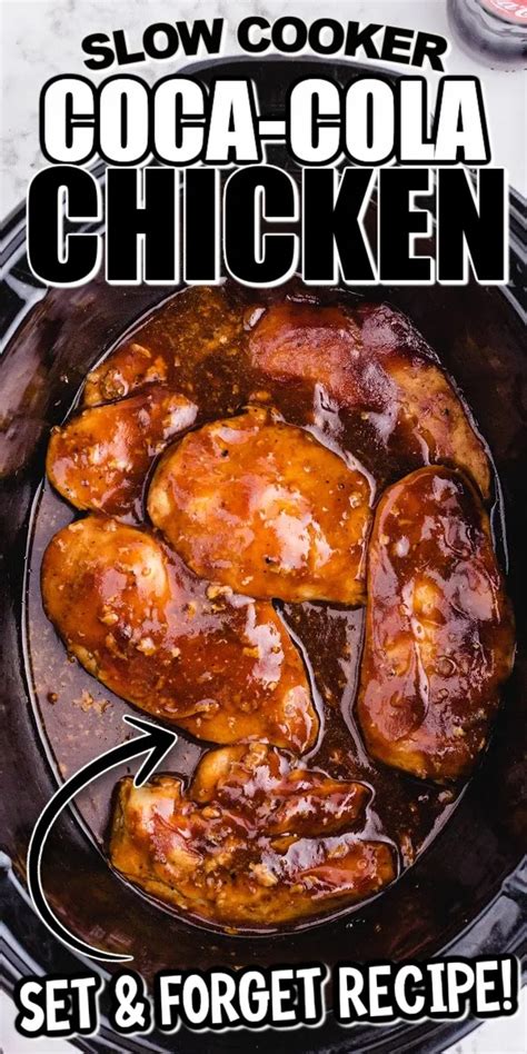 Easy to make, no-fuss Slow Cooker Coca Cola Chicken is full of delicious barbecue … | Chicken ...