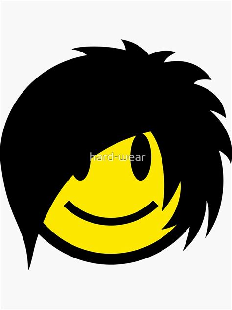 "Emo Boy Smiley" Sticker by hard-wear | Redbubble