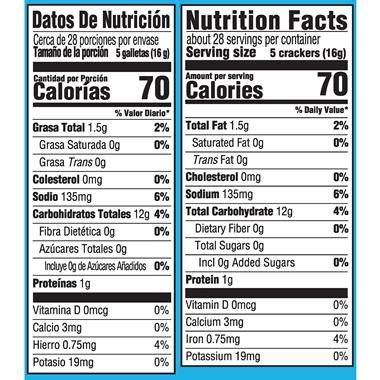 Premium Saltine Crackers Nutrition Label - Nutrition Pics