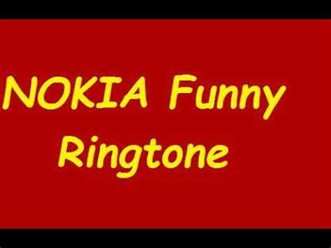 Funny Nokia Ringtone - YouTube