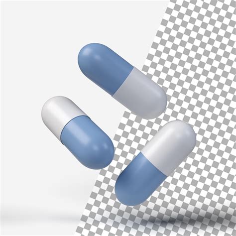 Premium PSD | Blue and white capsules