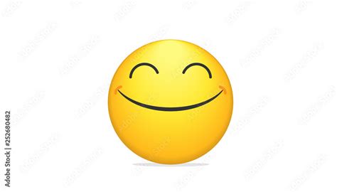 Smiling bright emoticon vector concept illustration of smiling emoji ...