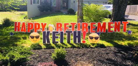 Happy Retirement Keith! Lawn Sign, Happy Retirement, Keith, Front Yard, Greetings, Greeting ...