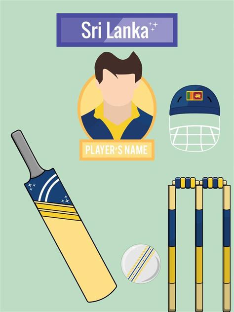 Cricket Icons Sri Lanka Team 3497946 Vector Art at Vecteezy