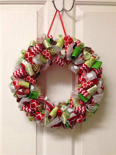 Christmas Ribbon Wreath Christmas Ribbon, Christmas Wreaths, Christmas Decorations, Holiday ...