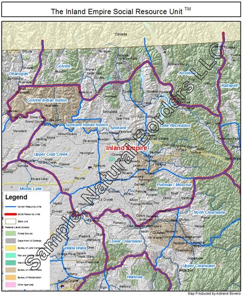 Inland Empire map - Social Resource Units of the Western USA