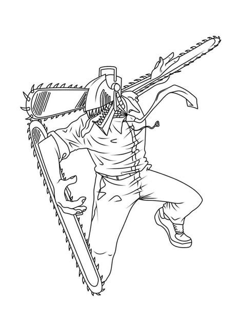 Chainsaw Man coloring pages | Monster coloring pages, Coloring pages ...