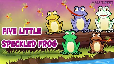 Five Little Speckled Frogs | Nursery Rhymes And Kids Songs With Lyrics - YouTube