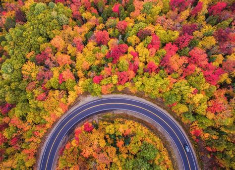 Aerial view of Fall colors, New Hampshire : ImagesOfNewHampshire