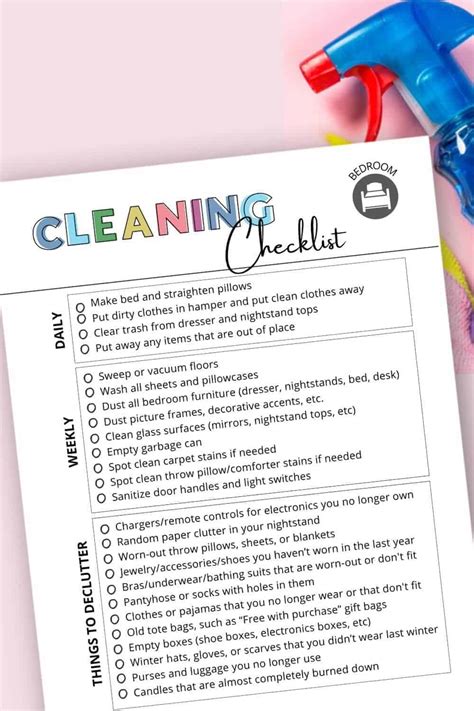 The Ultimate Bedroom Cleaning Checklist - Daily, Weekly, and Deep Cleaning!