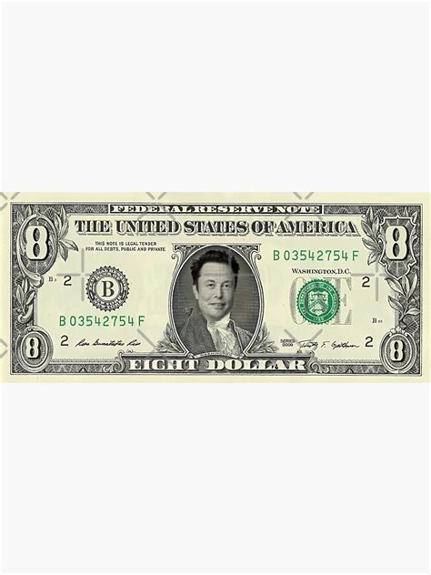 "Elon musk eight dollar bill meme" Sticker for Sale by Tifazak | Redbubble