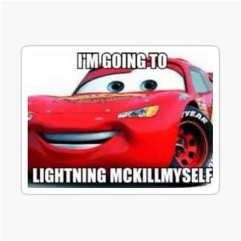 "Lightning McQueen reaction meme " Sticker for Sale by F1memestickers ...