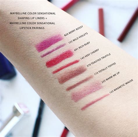 Maybelline Color Sensational Shaping Lip Liner Review and Swatches | rolala loves
