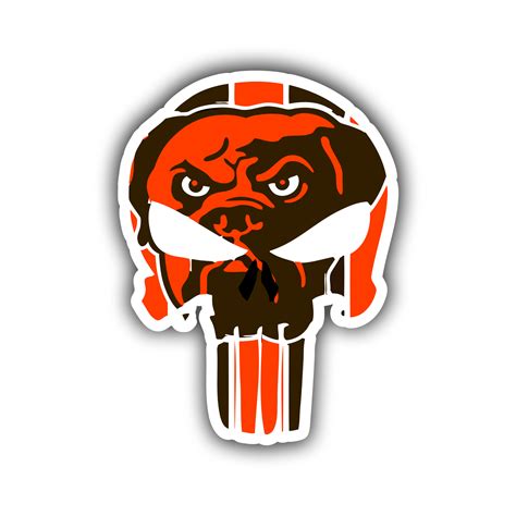 Cleveland Browns – Skull – Temporary Tattoo – Biggest Decal Shop