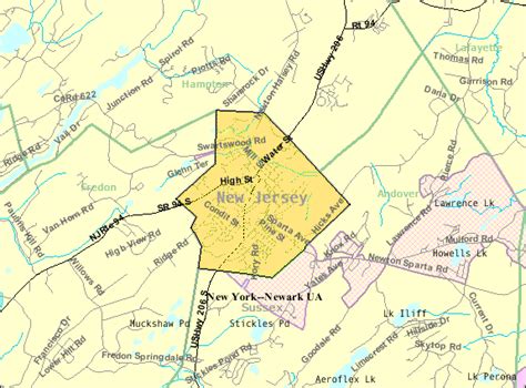 Image: Census Bureau map of Newton, New Jersey