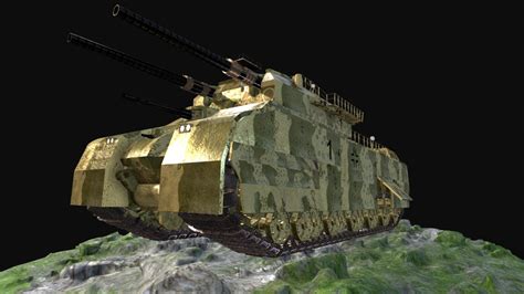 Landkreuzer P. 1000 "Ratte" - 3D model by lm9241221 [0c6e4f1] - Sketchfab