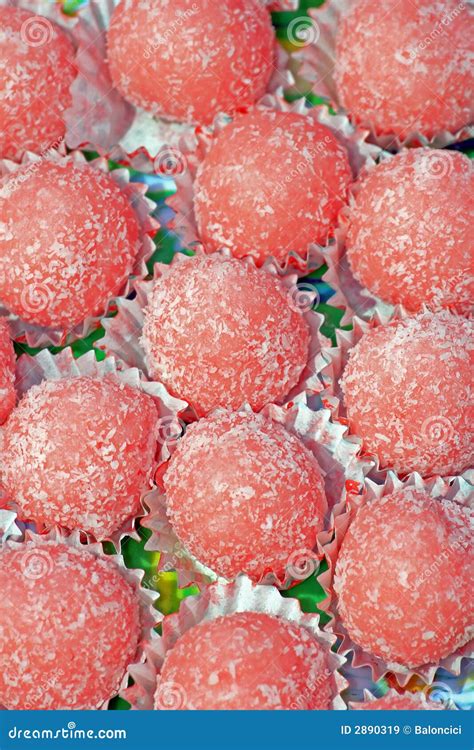 Pink candy stock image. Image of balls, coconut, sugar - 2890319