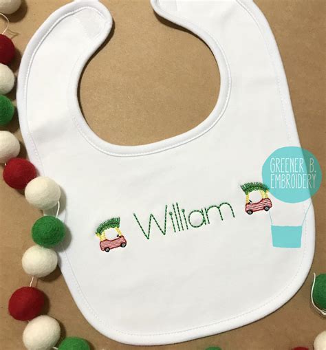 Baby Christmas Personalized Bib / Christmas Tree Bib / Coupe - Etsy