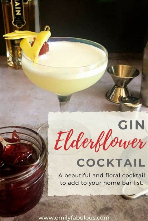 Gin Elderflower Cocktail Recipe | St-Germain | egg white | EmilyFabulous