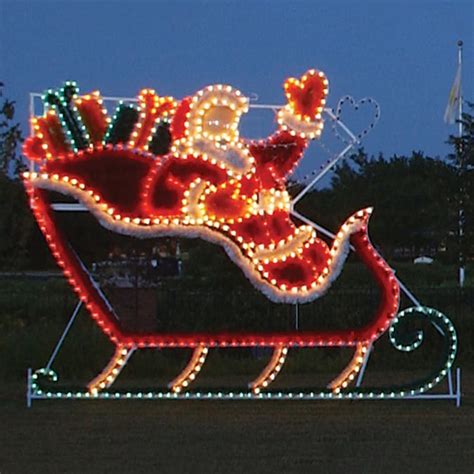 Holiday Lighting Specialists 12.2-ft Animated Sleigh Outdoor Christmas Decoration with LED ...