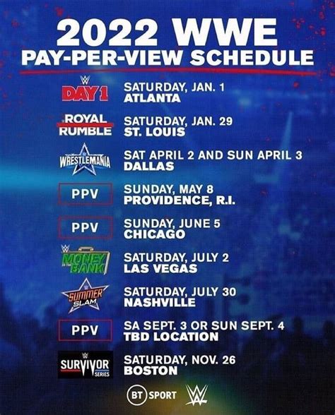 Wwe Pay Per View Ppv Schedule Location Event Name | Hot Sex Picture